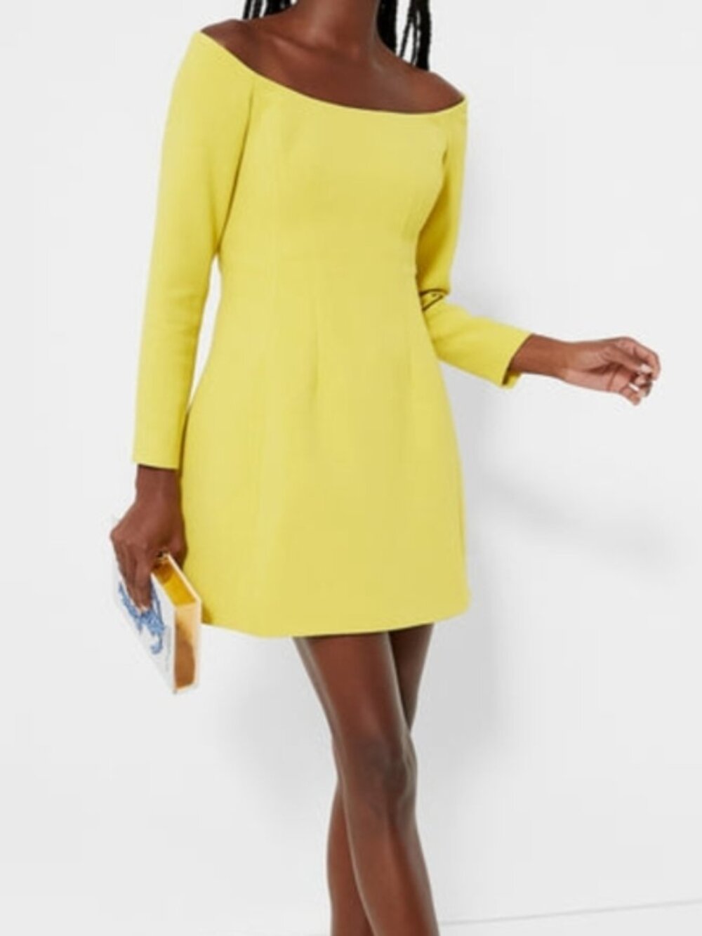 Tuckernuck Lemongrass Yellow Blakely Off-Shoulder Dress
